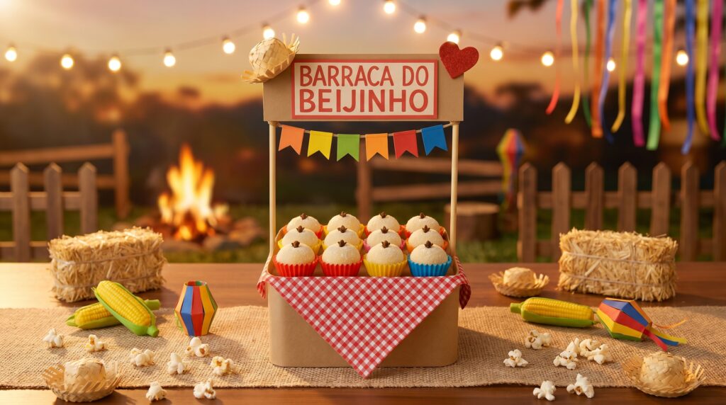 Brigadeiro junino temático para vender em festa junina