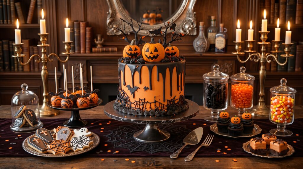 Festa de halloween para vender doces de halloween temáticos
