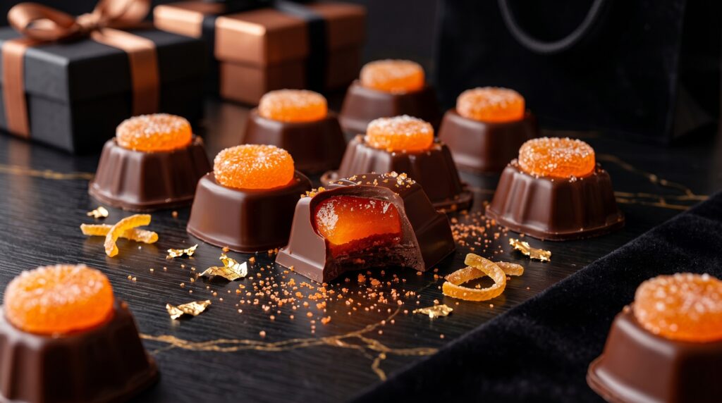 Black friday para confeitaria com doces finos premium em fundo elegante escuro