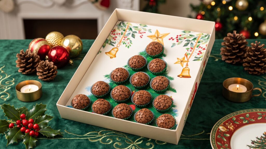 Caixas premium de trufas e bombons