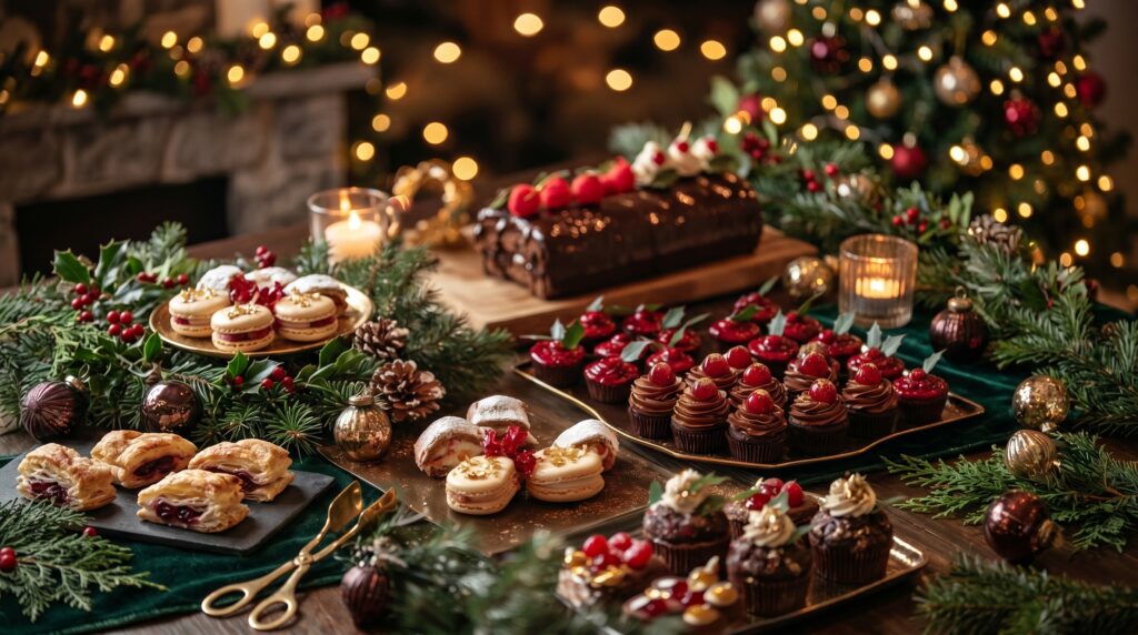 MESA COM DOCES DE NATAL