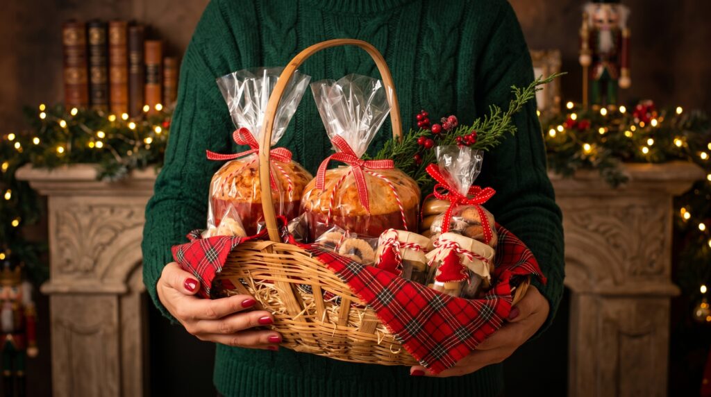 CESTA DE NATAL COM DOCES LUCRATIVOS CASEIROS