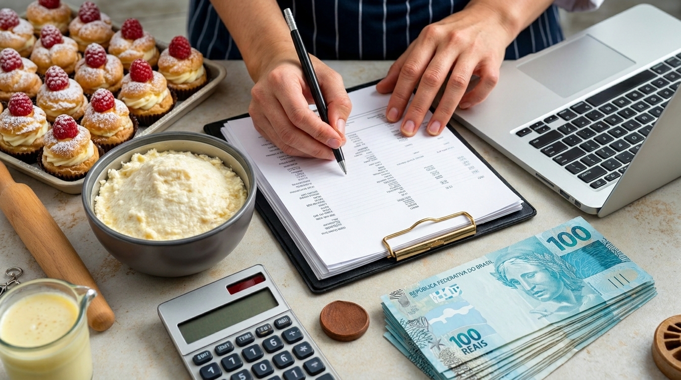 Rotina diária de 5 minutos para organizar finanças da confeitaria"