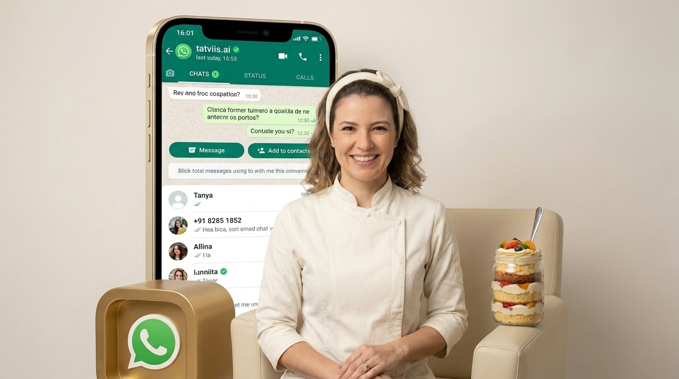 Atendimento de cliente no WhatsApp para venda de bolo" Atendimento de cliente no WhatsApp para venda de bolo"