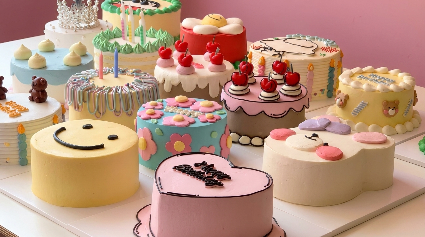Sabores variados de bento cake  red velvet, chocolate e baunilha