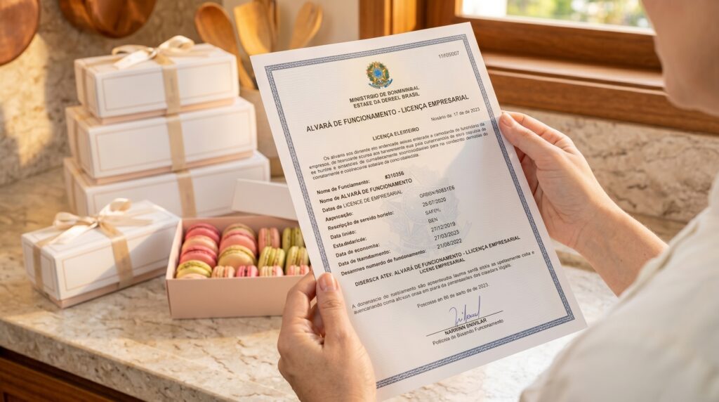 alvará de funcionamento para confeitaria caseira documento de legalização do negócio