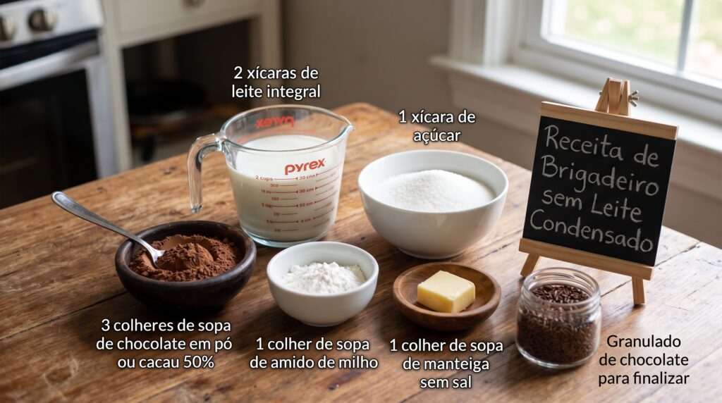 INGREDIENTES Brigadeiro Sem Leite Condensado