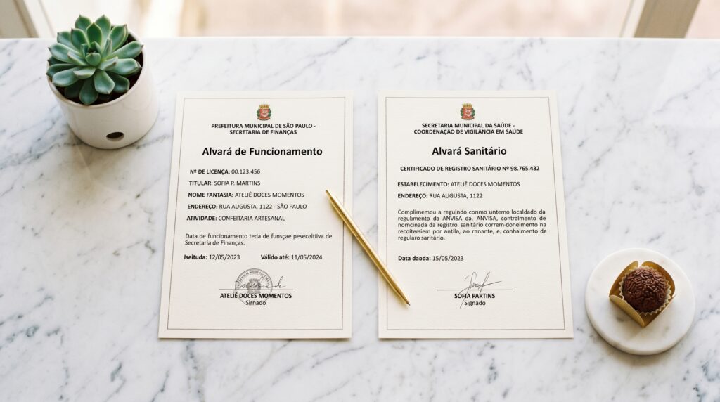 Como Tirar Alvará Para Confeitaria Caseira: diferença entre alvará de funcionamento e licença sanitária para confeitaria caseira
