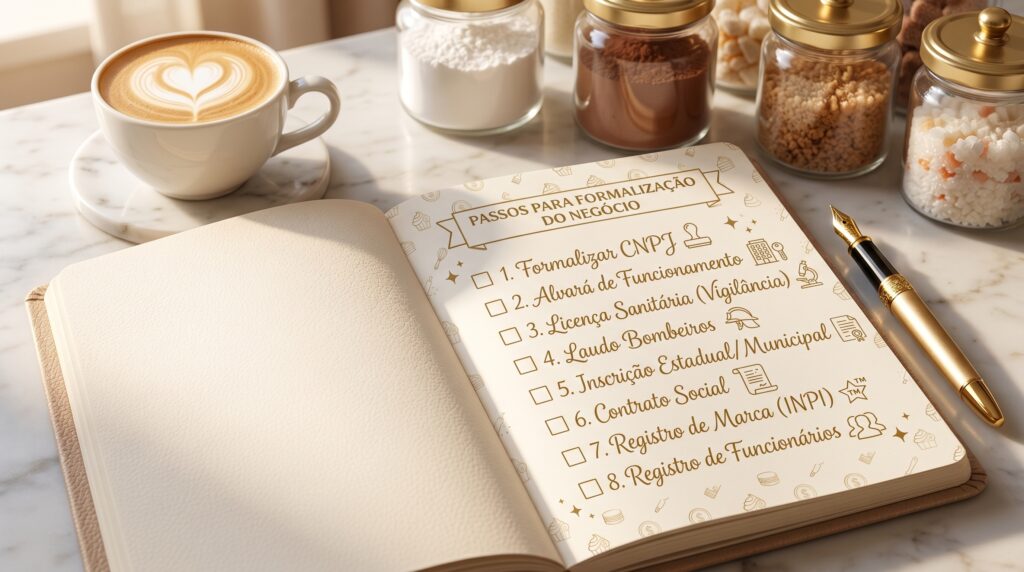 checklist de documentos para tirar alvará de confeitaria caseira passo a passo organizado