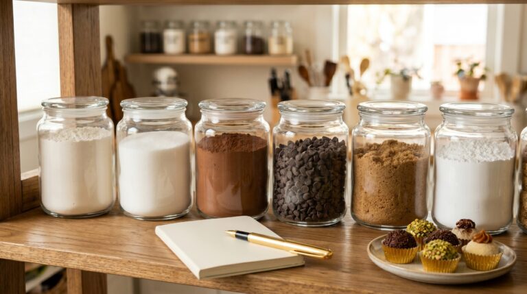 como controlar estoque de ingredientes na confeitaria caseira com organização e etiquetas