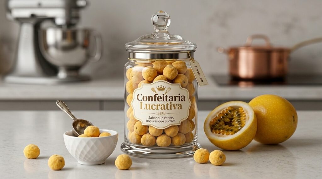 pipoca gourmet de maracujá coberta com chocolate meio amargo para vender