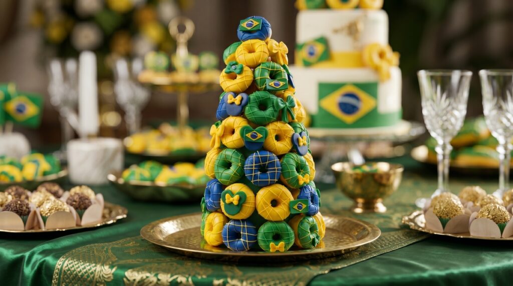 Torre de donuts tema copa