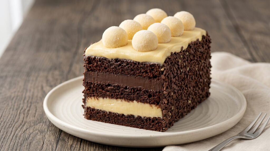 sabor chocolate com ninho bolo da fatia