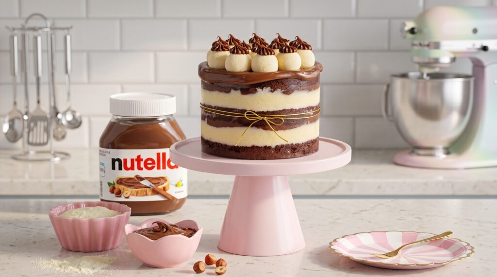 Bolo Pequeno bento cake ninho com nutella